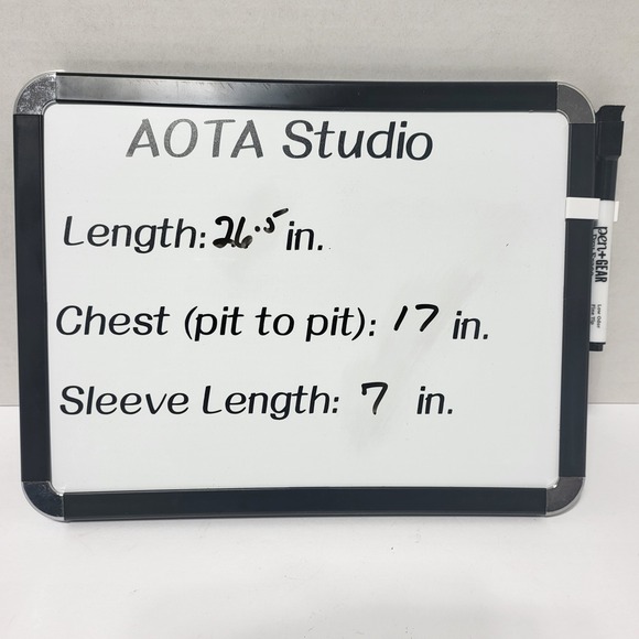 Four Stretch Navy Blue Scrub Top V-Neck Short Sleeve Size L - Picture 7 of 7